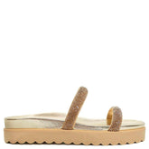 Papete Duas Tiras Brilho Dourada S 20733 0123 0011 Schutz